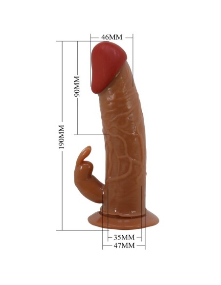 PRETTY LOVE MARION HARNESS BRIEFS UNIVERSAL CON DILDO VIBRACION 19 CM MULATO