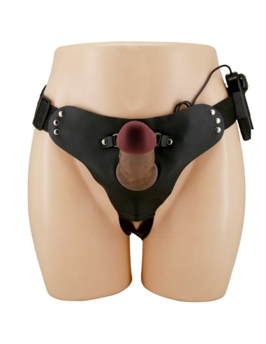PRETTY LOVE MARION HARNESS BRIEFS UNIVERSAL CON DILDO VIBRACION 19 CM MULATO