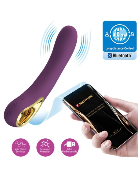 PRETTY LOVE ETHAN VIBRADOR RECARGABLE LILA