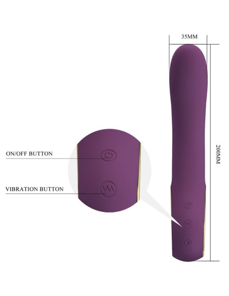 PRETTY LOVE ETHAN VIBRADOR RECARGABLE LILA