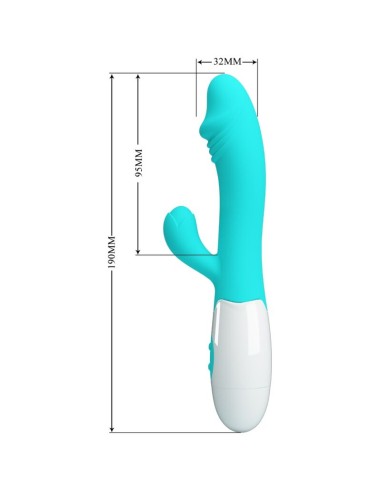 PRETTY LOVE SNAPPY VIBRADOR PUNTO G VERDE AGUA