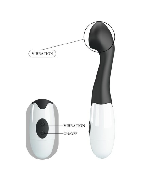 PRETTY LOVE CHARLES VIBRADOR PUNTO G 30 MODOS NEGRO