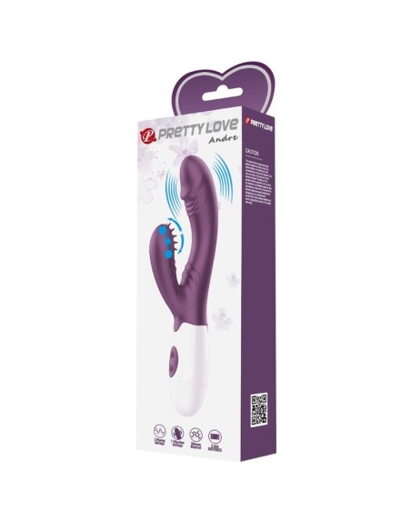 PRETTY LOVE ANDRE VIBRADOR RABBIT ESTIMULADOR PUNTO G MORADO