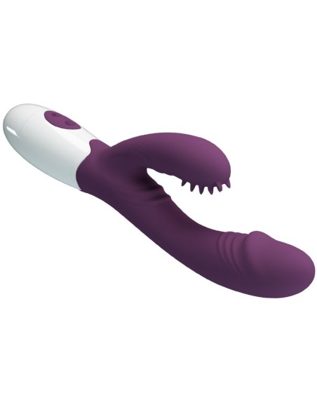 PRETTY LOVE BUTTERFLY KISS VIBRADOR RABBIT ESTIMULADOR PUNTO G MORADO