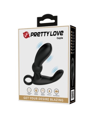 PRETTY LOVE CAYLA MASAJEADOR VIBRADOR ANAL NEGRO