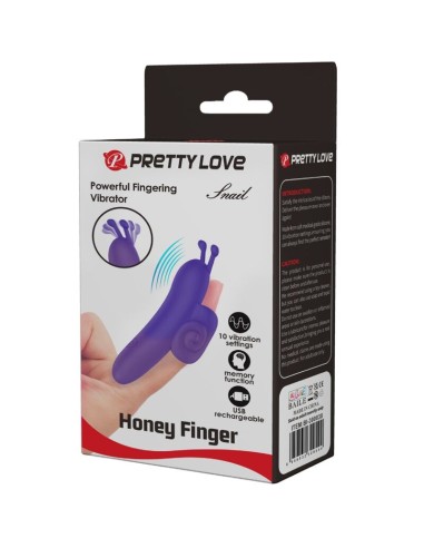 PRETTY LOVE SNAIL PODEROSO ESTIMULADOR DE DEDO MORADO