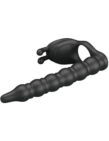 PRETTY LOVE BLACKNEY ANILLO PENE CON PLUG VIBRADOR NEGRO