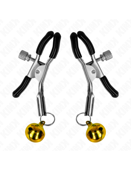 KINK PINZAS PARA PEZONES CON CAMPANILLA DORADA 6 CM