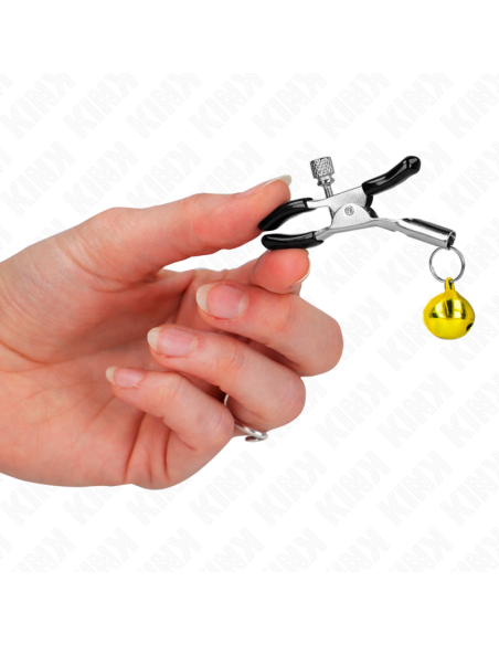 KINK PINZAS PARA PEZONES CON CAMPANILLA DORADA 6 CM