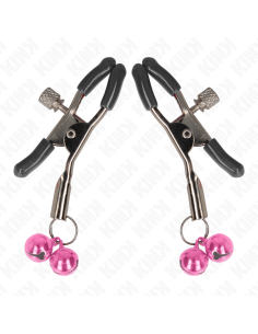KINK PINZAS PARA PEZONES CON DOBLE CAMPANILLA ROSA 6 CM 2