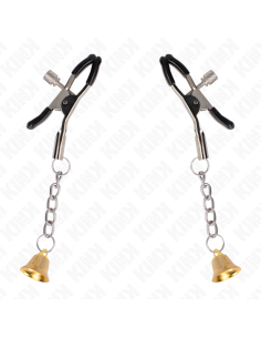 KINK PINZAS PARA PEZONES CON COLGANTE DE CAMPANA DORADO 6 CM 2