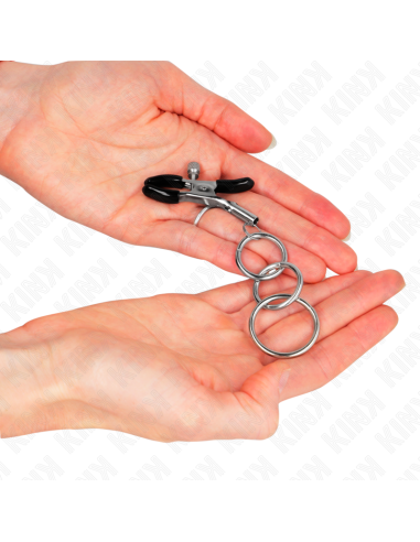 KINK PINZAS PARA PEZONES CON 3 AROS 6 CM