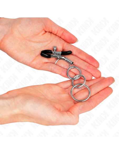 KINK PINZAS PARA PEZONES CON 3 AROS 6 CM