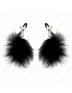 KINK PINZAS PARA PEZONES CON PLUMA NEGRO 7 CM 2