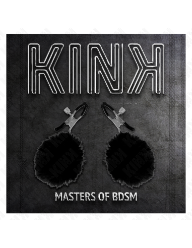 KINK PINZAS PARA PEZONES CON POMPAN NEGRO 6 CM