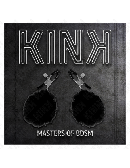 KINK PINZAS PARA PEZONES CON POMPAN NEGRO 6 CM
