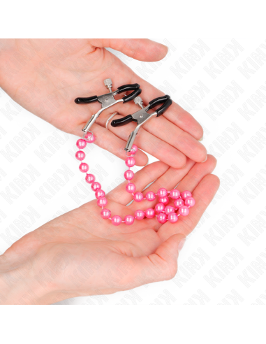 KINK PINZAS PARA PEZONES CON CADENA DE BOLAS VIOLETA 30 CM