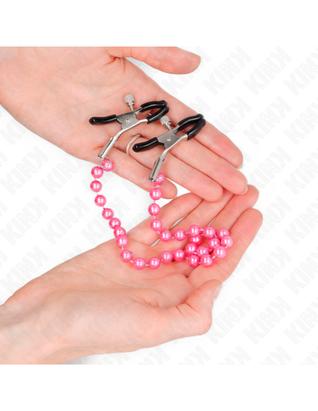 KINK PINZAS PARA PEZONES CON CADENA DE BOLAS VIOLETA 30 CM