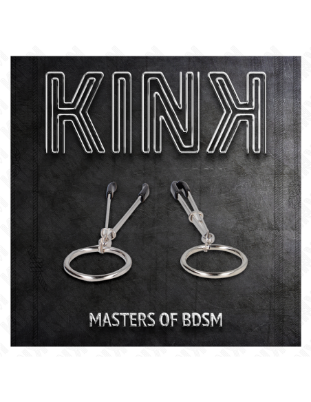 KINK PINZAS PARA PEZONES FINA CON ARO PLATEADO 7 CM