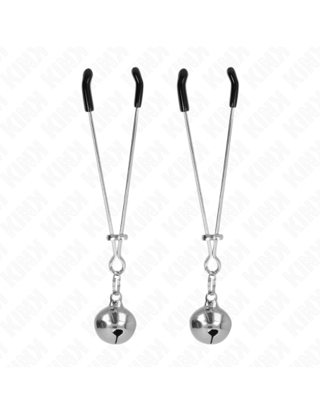 KINK PINZAS PARA PEZONES FINA CON CASCABEL PLATEADO 7 CM