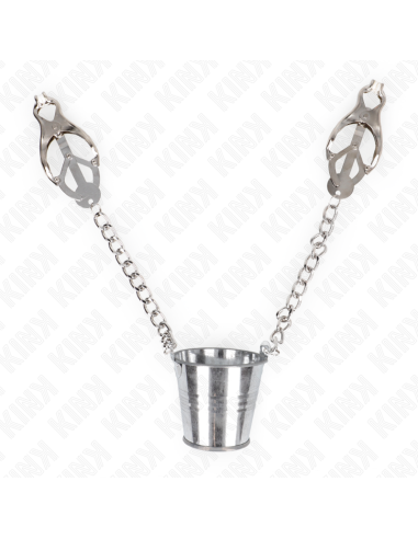 KINK PINZAS PARA PEZONES CON CUBO PLATEADO