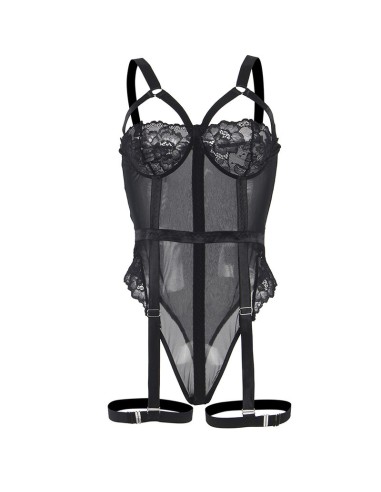 SUBBLIME TEDDY CON LIGUERO DETALLE TIRAS PECHO NEGRO S M