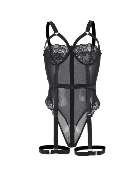SUBBLIME TEDDY CON LIGUERO DETALLE TIRAS PECHO NEGRO S M