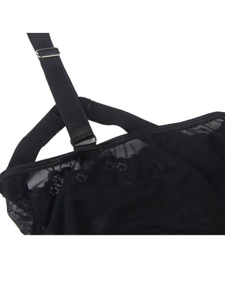 SUBBLIME TEDDY CON LIGUERO DETALLE TIRAS PECHO NEGRO S M