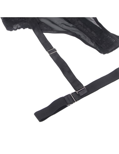 SUBBLIME TEDDY CON LIGUERO DETALLE TIRAS PECHO NEGRO S M