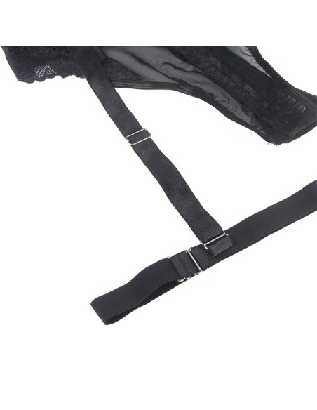 SUBBLIME TEDDY CON LIGUERO DETALLE TIRAS PECHO NEGRO S M