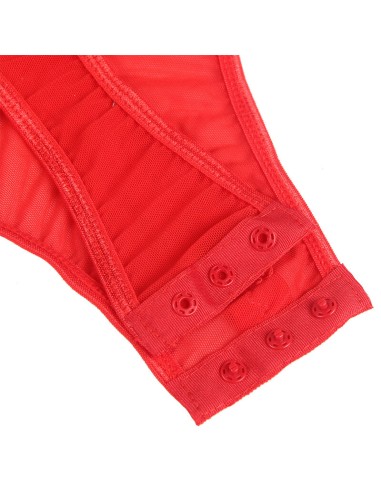 SUBBLIME TEDDY CON LIGUERO DETALLE TIRAS PECHO ROJO S M
