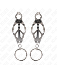 KINK PINZAS PARA PEZONES ESTILO JAPONAS CON AROS PLATEADO 2