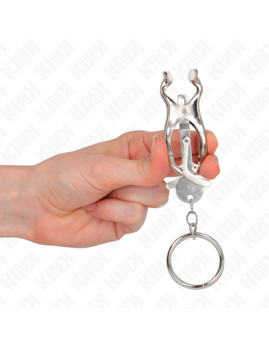 KINK PINZAS PARA PEZONES ESTILO JAPONAS CON AROS PLATEADO