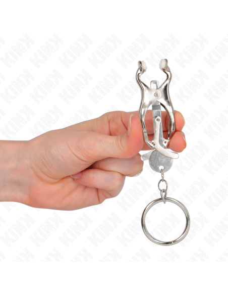 KINK PINZAS PARA PEZONES ESTILO JAPONAS CON AROS PLATEADO