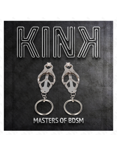 KINK PINZAS PARA PEZONES ESTILO JAPONAS CON AROS PLATEADO