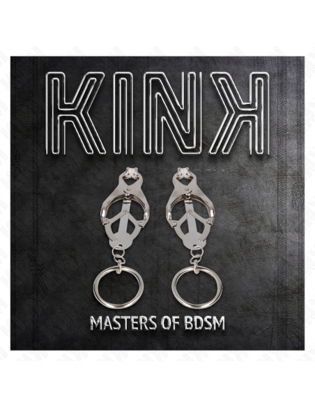 KINK PINZAS PARA PEZONES ESTILO JAPONAS CON AROS PLATEADO