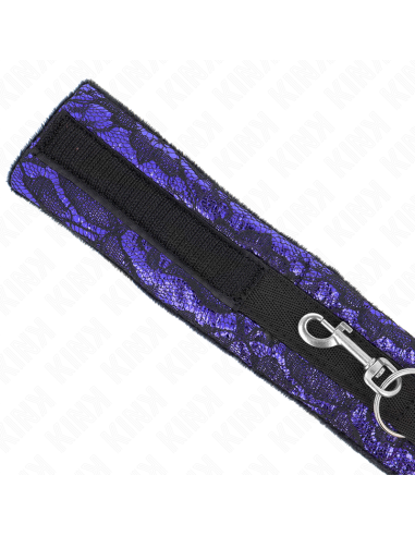 KINK COLLAR CON CORREA 105 CM CORTO DE ENCAJE DE TERCIOPELO CON RIBETE DE NAILON 44 X 55 CM