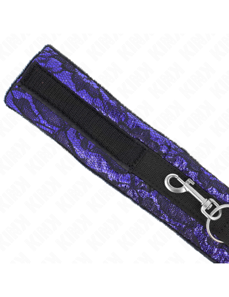 KINK COLLAR CON CORREA 105 CM CORTO DE ENCAJE DE TERCIOPELO CON RIBETE DE NAILON 44 X 55 CM