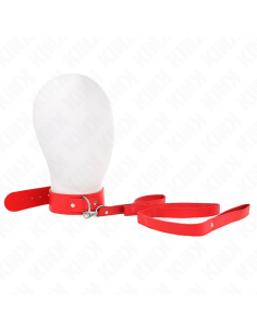 KINK COLLAR CON CORREA 116 CM FINO ROJO AJUSTABLE 32 50 CM X 8 CM 2