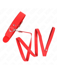 KINK COLLAR CON CORREA 116 CM FINO ROJO AJUSTABLE 32 50 CM X 8 CM