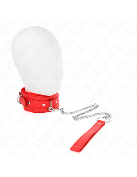 KINK COLLAR CON CORREA 65 CM CON RESTRICCIONES ROJO AJUSTABLE 36 42 CM X 55 CM