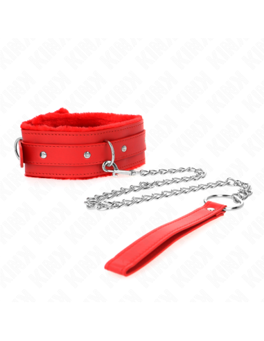 KINK COLLAR CON CORREA 65 CM CON RESTRICCIONES ROJO AJUSTABLE 36 42 CM X 55 CM
