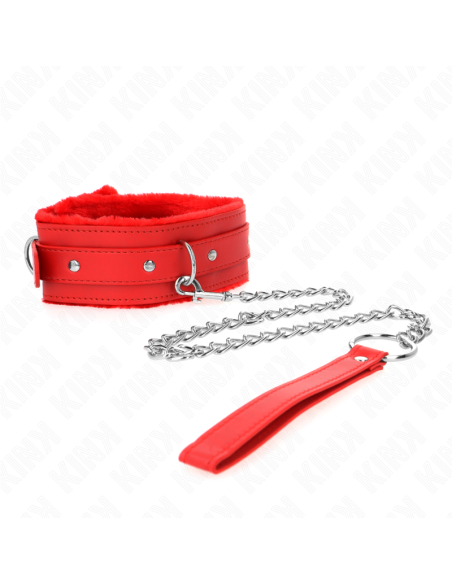 KINK COLLAR CON CORREA 65 CM CON RESTRICCIONES ROJO AJUSTABLE 36 42 CM X 55 CM