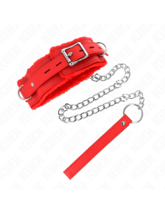 KINK COLLAR CON CORREA 65 CM CON RESTRICCIONES ROJO AJUSTABLE 36 42 CM X 55 CM