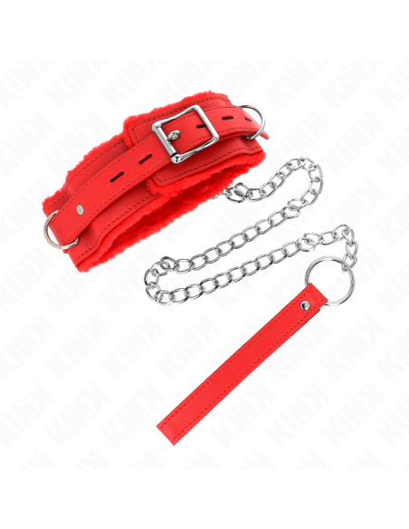 KINK COLLAR CON CORREA 65 CM CON RESTRICCIONES ROJO AJUSTABLE 36 42 CM X 55 CM