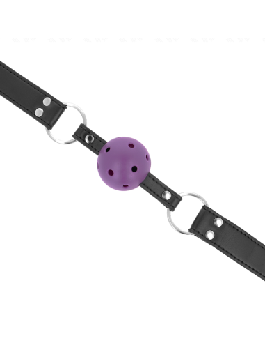 KINK MORDAZA DE BOLA 4 CM TRANSPIRABLE CON DOBLE REMACHE MORADO 62 x 25 CM AJUSTABLE 42 58 CM