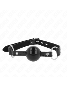 KINK MORDAZA DE BOLA 4 CM TPE CON CANDADO NEGRO 60 x 2 CM