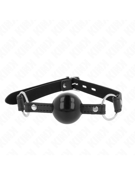 KINK MORDAZA DE BOLA 4 CM TPE CON CANDADO NEGRO 60 x 2 CM