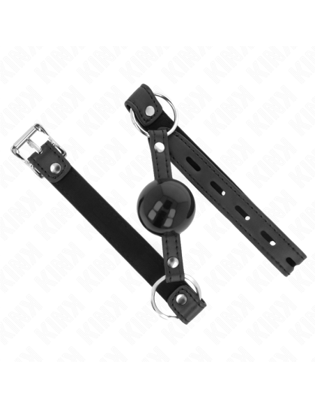 KINK MORDAZA DE BOLA 4 CM TPE CON CANDADO NEGRO 60 x 2 CM