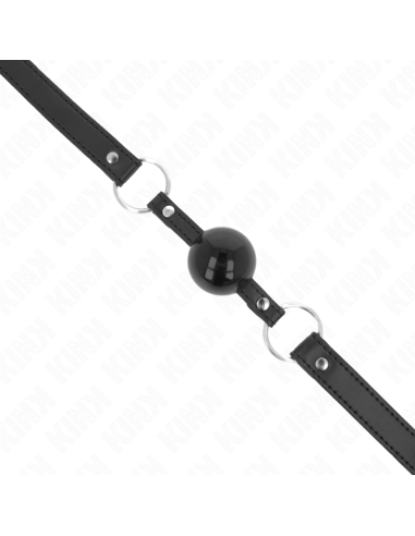 KINK MORDAZA DE BOLA 4 CM TPE CON CANDADO NEGRO 60 x 2 CM
